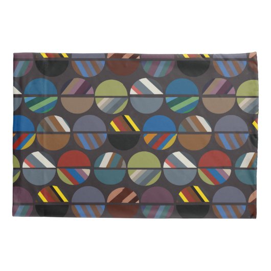 Masculine Striped Oval Halves Kussensloop (Achterkant)