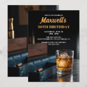 Masculine Whiskey & Cigar Night | Gentlemen’s Part Kaart (Voorkant / Achterkant)