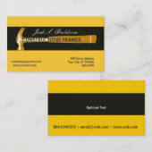 Masculine Woodper Construction Hammer Visitekaartje (Voorkant / Achterkant)