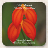 Masdevallia ignea Orchidee Bier Onderzetter (Voorkant)