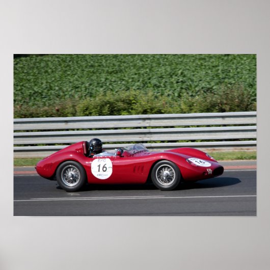 Maserati 250 S Le Mans Classic Poster (Voorkant)