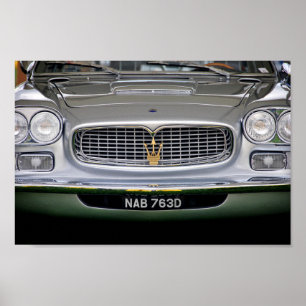 Maserati Italiaans Sportwagen Front Uitzicht Poster