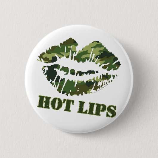 MASH Hot Lips Ronde Button 5,7 Cm (Voorkant)