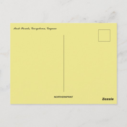 Mash Parade Georgetown Guyana Briefkaart (Achterkant)