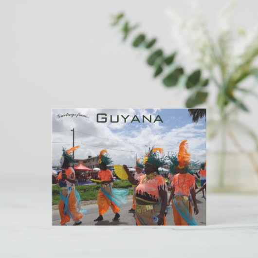 Mash Parade Georgetown Guyana Carte postale (Debout devant)