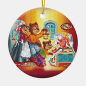 Masha en 3 beren keramisch ornament (Voorkant)