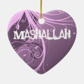 Mashallah islamitische violetversiering keramisch ornament (Achterkant)