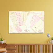 Mashapaug Pond en omgeving Atlas Map Canvas Afdruk (Insitu (Woonkamer))