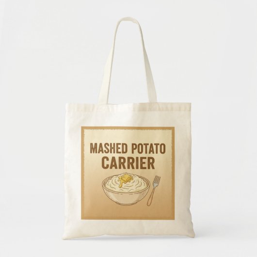 Mashed Potato Carrier Funny Thanksgiving Canvas ta Tote Bag (Voorkant)