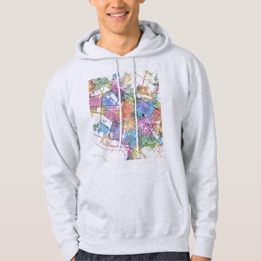 Mashhad Iran City Map Hoodie (Voorkant)