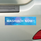 Mashiach Now Blue Cosmic Star Messianic Bumpersticker (Op auto)