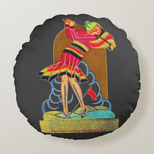 "Mashie niblick" Rond Kussen (Voorkant)