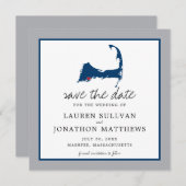 Mashpee Cape Cod Wedding Moveable Heart Save The Date (Voorkant / Achterkant)