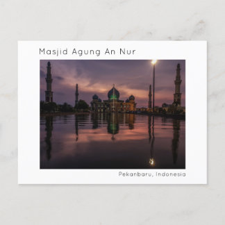 Masjid Agung An Nur, Pekanbaru, Riau, Indonesië Briefkaart