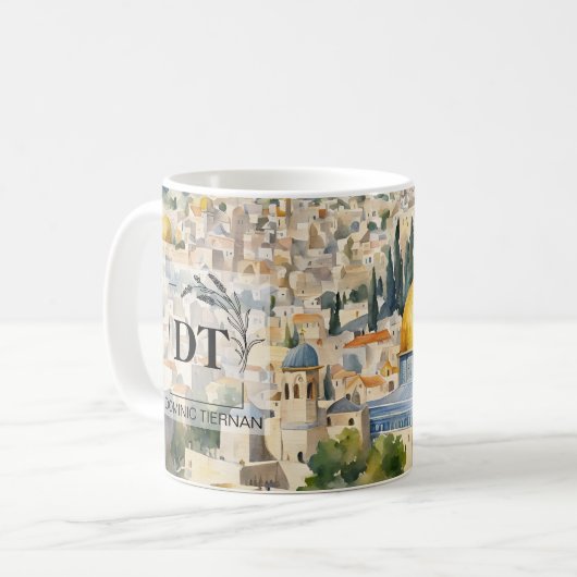 Masjid Al Aqsa Aquarelle Mug - Un Beau Souvenir (Devant gauche)