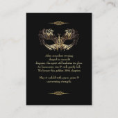 Mask Black Gold 50th Masquerade Birthday Plaatskaartje (Achterkant)