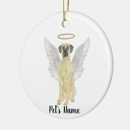 Mask Fawn Great Dane Sympathy Memorial Keramisch Ornament (Links)