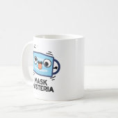 Mask Hysteria Funny Mask Pun Koffiemok (Voorkant links)