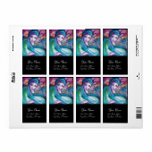 MASK IN BLAUW, roze zwart Etiket (Full Sheet)