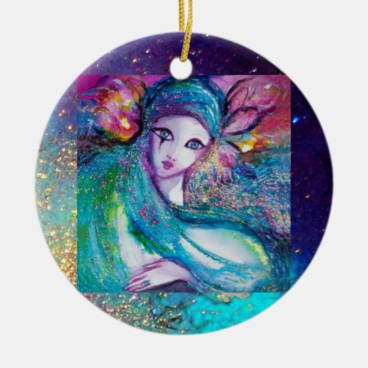 MASK IN BLUE, Monogram Keramisch Ornament (Voorkant)