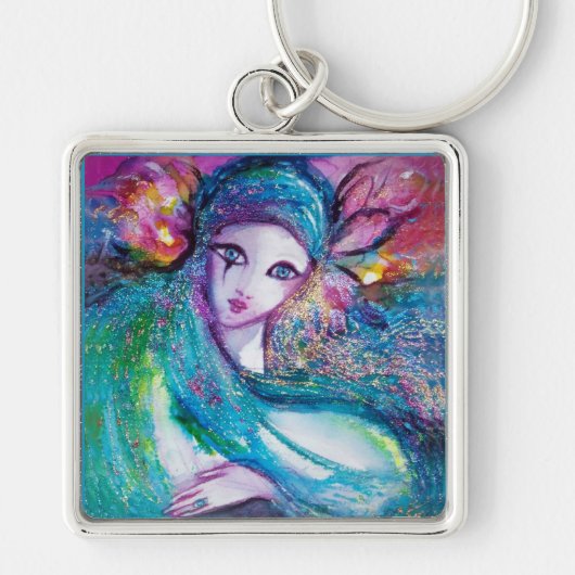 MASK IN BLUE/Venetiaanse maskerade maskers Sleutelhanger (Voorkant)