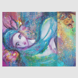 MASK IN BLUE/Venetiaanse maskerade maskers Tissuepapier