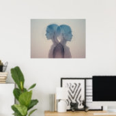 Mask of Emotions Poster Abstracte muurkunst (Thuiskantoor)