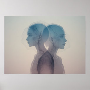 Mask of Emotions Poster Abstracte muurkunst