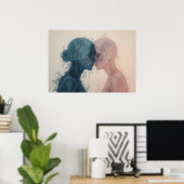 Mask of Emotions Poster Abstracte muurkunst (Thuiskantoor)