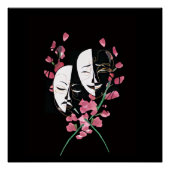 Mask poster - black + white (Devant)