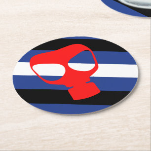 Mask Pride Vlag Ronde Kartonnen Onderzetter