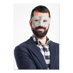 Mask Stijlvolle Trendy Portret Foto Afdruk