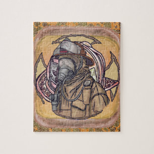 Mask Up Firefighter puzzle puzzle