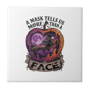Mask vertelt ons meer dan gezicht Halloween Heks A Tegeltje