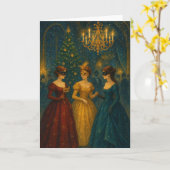Masked Ball Christmas Card Kaart (Gele Bloem)