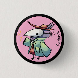 Masked bird ronde button 3,2 cm