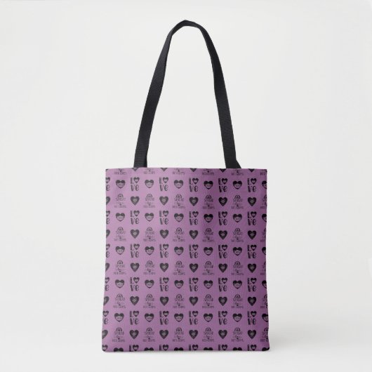 MASKED LOVE CANVAS TAS (Voorkant)