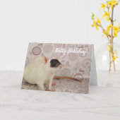 Masked Rat - Ratty Birthday Kaart (Gele Bloem)