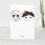 Masked Serial Killers Wenskaart Kaart (Achterkant)