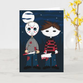 Masked Serial Killers Wenskaart Kaart (Gele Bloem)