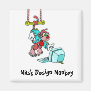Masker Design Monkey Magnet Magneet