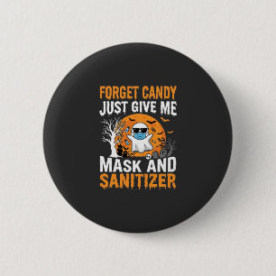 Masker en ontsmettingsmiddel Halloween Geest Ontwe Ronde Button 5,7 Cm