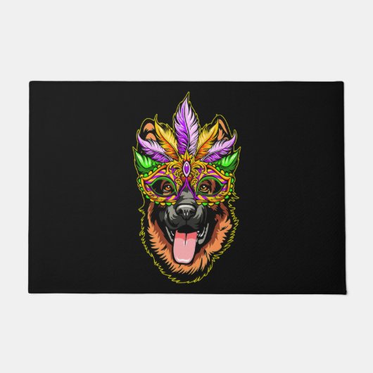Masker German Shepherd Deurmat (Voorkant)