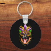 Masker German Shepherd Sleutelhanger (Voorkant)