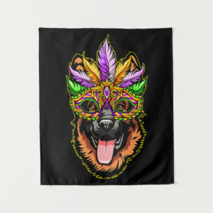 Masker German Shepherd Wandkleed