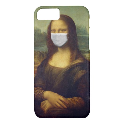 Masker Humoureuze van Mona Lisa Face Case-Mate iPhone Case (Achterkant)
