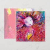 MASKER IN ROOD / MARDI GRAS MASQUERADE FEESTJE KAART (Voorkant / Achterkant)