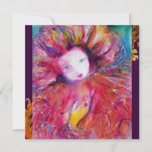 MASKER IN ROOD / MARDI GRAS MASQUERADE FEestJE Kaart (Voorkant)