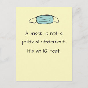 Masker is geen politieke verklaring: Het is een IQ Briefkaart