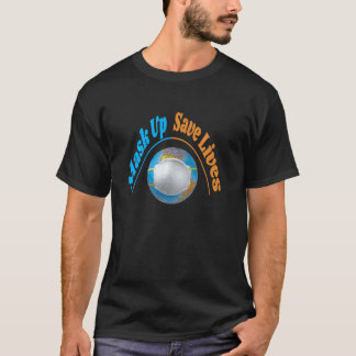 Masker omhoog sparen levens die gezichtsmasker vol t-shirt